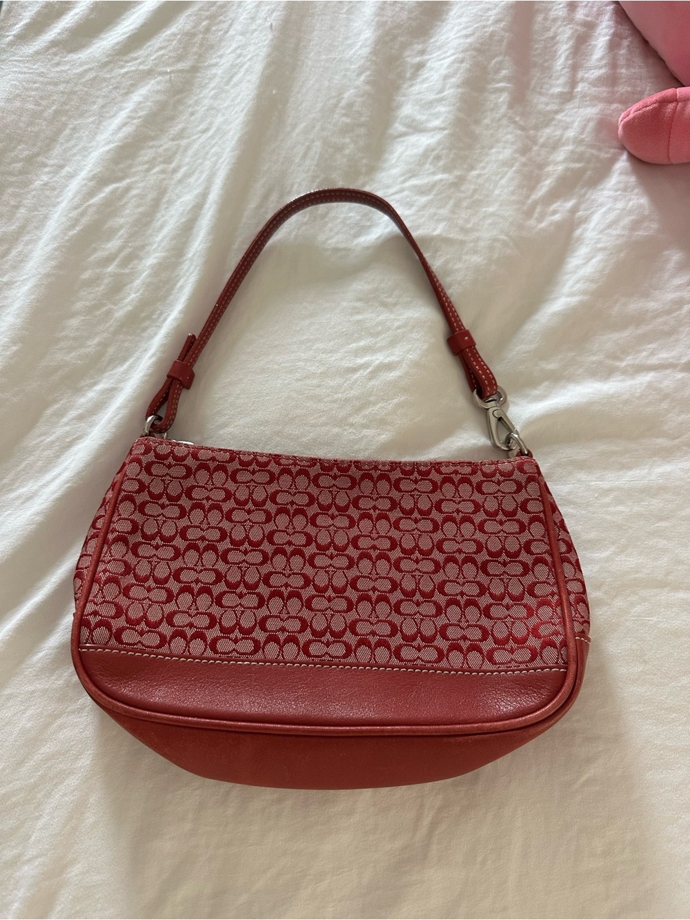 Red Coach Shoulder Bag